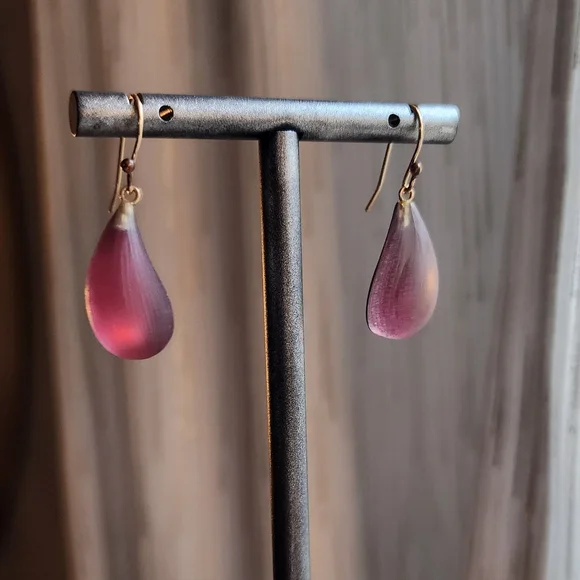 Alexis Bittar Pink Teardrop Earrings - Picture 2 of 5
